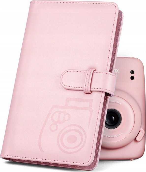 Dėklas LoveInstant Rinkinys 2w1 Futerał Dėklas Fuji Instax Mini 11 + Album Rožinė