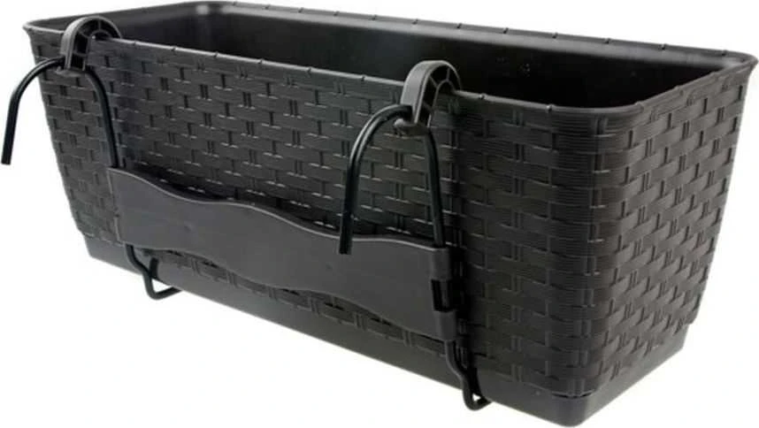 Prosperplast Lovelis su laikikliu Ratolla Antracyt, 38,6 x 15,4 x 14,2 cm