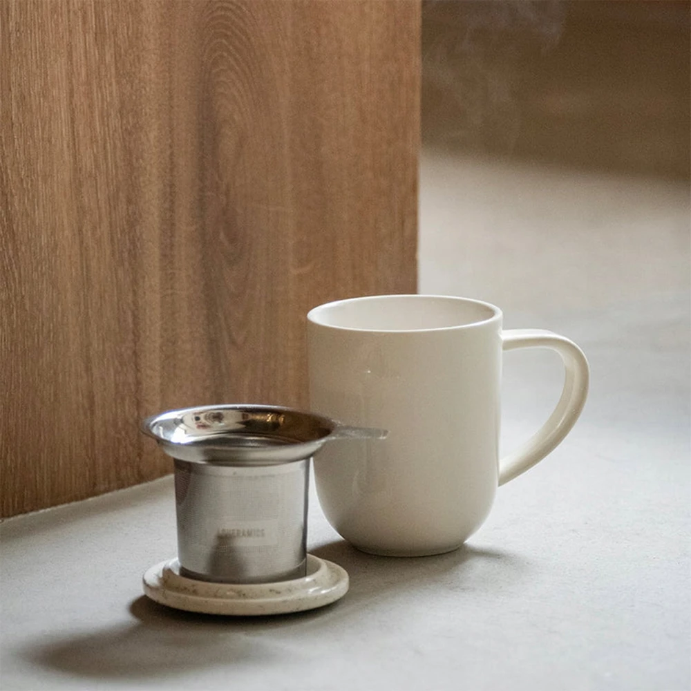Tea mug with an infuser and lid Loveramics Pro Tea rusvai gelsvas, 300 ml