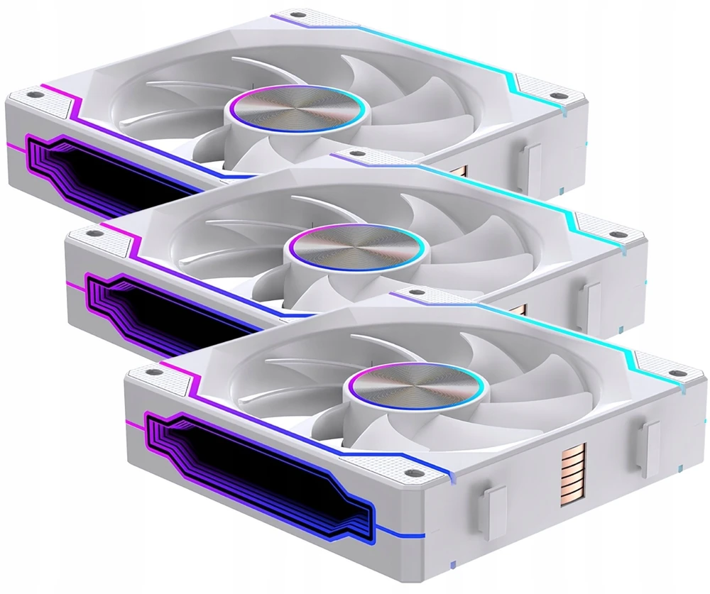 Ventiliatorius Lovingcool LC-DPRO-120 CD ARGB Baltas, 3 vnt. rinkinys (LC-DPRO-120-CD-Baltas)