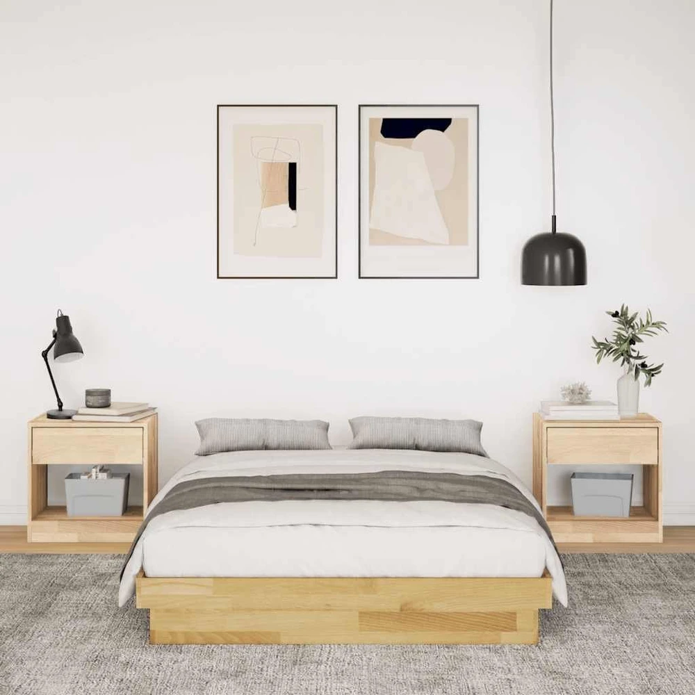 Lovos rėmas be čiužinio 120x200 cm ąžuolo masyvo