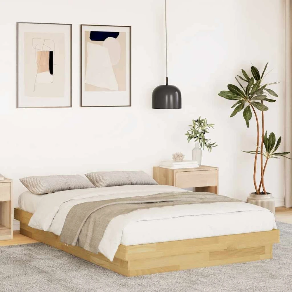 Lovos rėmas be čiužinio 120x200 cm ąžuolo masyvo