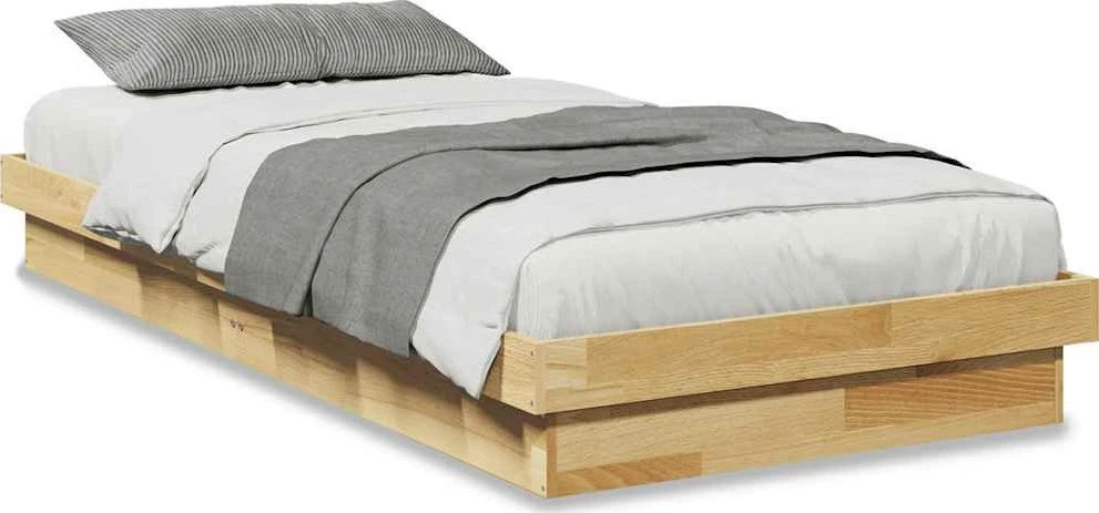 Lova lovos rėmas be čiužinio 75x190 cm ąžuolo masyvo