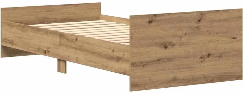 Lova Lovos rėmas be čiužinio, ąžuolo spalvos, 75x190 cm, inžinerinė mediena