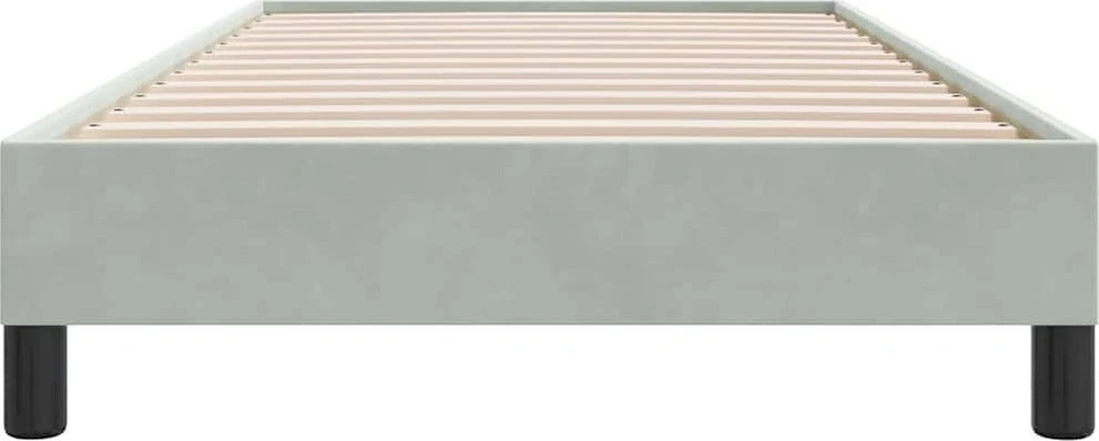 Lova Lovos rėmas be čiužinio Šviesiai pilkas 80x220 cm aksomas