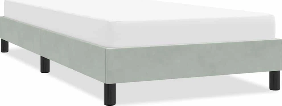 Lova Lovos rėmas be čiužinio Šviesiai pilkas 90x210 cm aksomas