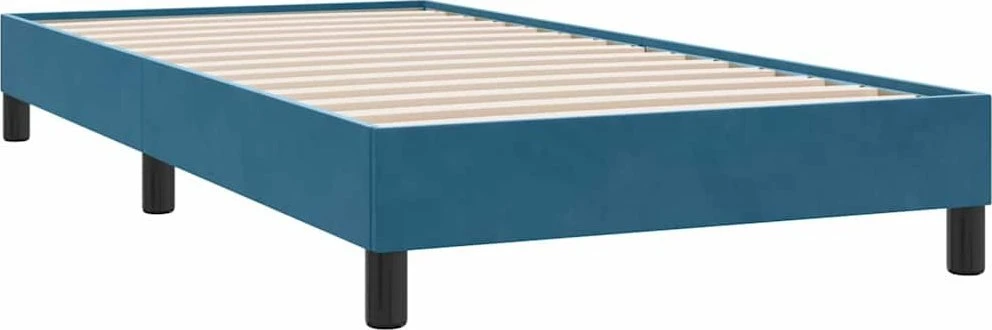 Lova Lovos rėmas be čiužinio Tamsiai mėlynas 80x220 cm aksomas