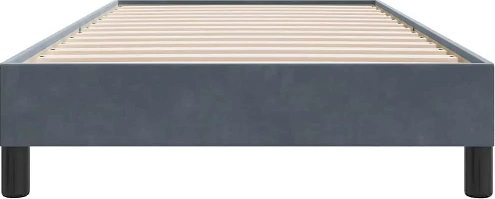 Lova Lovos rėmas be čiužinio Tamsiai pilka 90x220 cm aksomas
