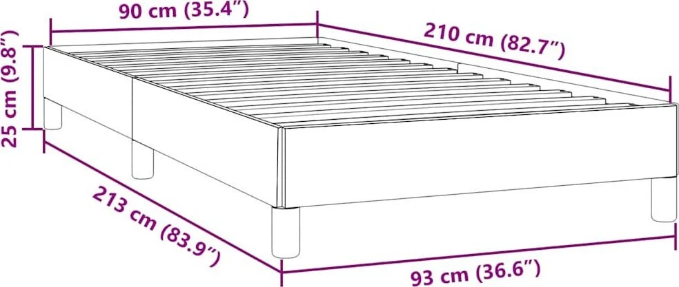 Lova Lovos rėmas be čiužinio Tamsiai žalias 90x210 cm aksomas