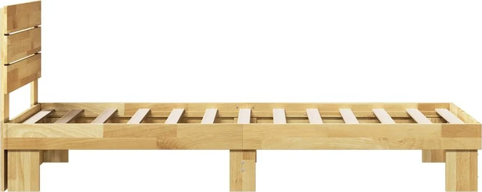 Lova lovos rėmas su galvūgaliu be čiužinio 75x190 cm ąžuolo masyvo