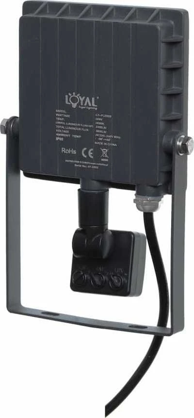 „Loyal Lighting“ lauko LED prožektorius 2800 lm LUMILEDS IP65 4K jutiklis