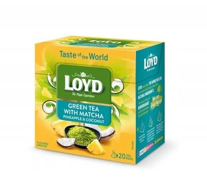 Arbata LOYD Žalias Matcha&Pineapple, Coconut 20 x 1,5g