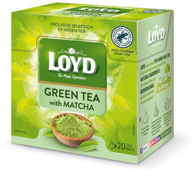 Žalioji arbata LOYD Žalias Matcha, 20 x 1.5g