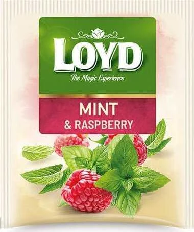 Žolelių arbata LOYD, mėtos ir aviečių skonio, 20 x 1,5 g