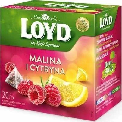 LOYD aviečių ir citrinų arbata, pakuotės vaizdas