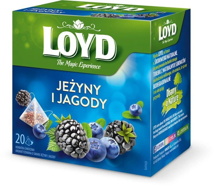 Art Spozywcze Koszyk EXPRESS TEA LOYD BLACKBERRY/BLUEBERRY PUD 20 Vnt