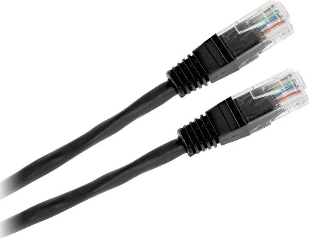 LP Oem Patchcord UTP 8c kabelis CCA 0.5m Juodas