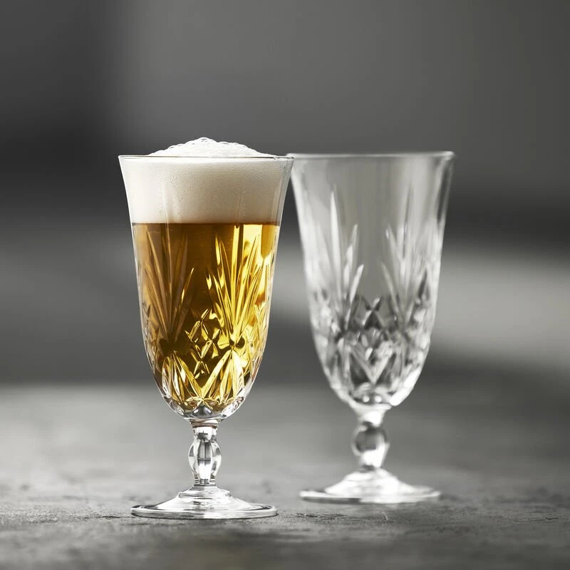 Lyngby Glas - krištolinės Melodia alaus taurės - 40 cl - 4 vnt. rinkinys