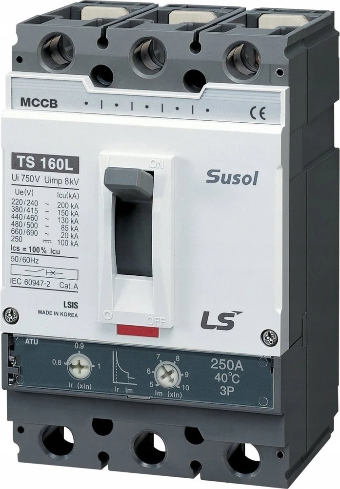 Ls Electric LSiS MCCB serija TS 3P 125A apsauga ATU 50kA TS160N ATU 125A 3P