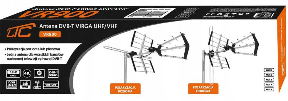 RTV antena LTC antena DVB-T VIRGA VR900 UHF/VHF