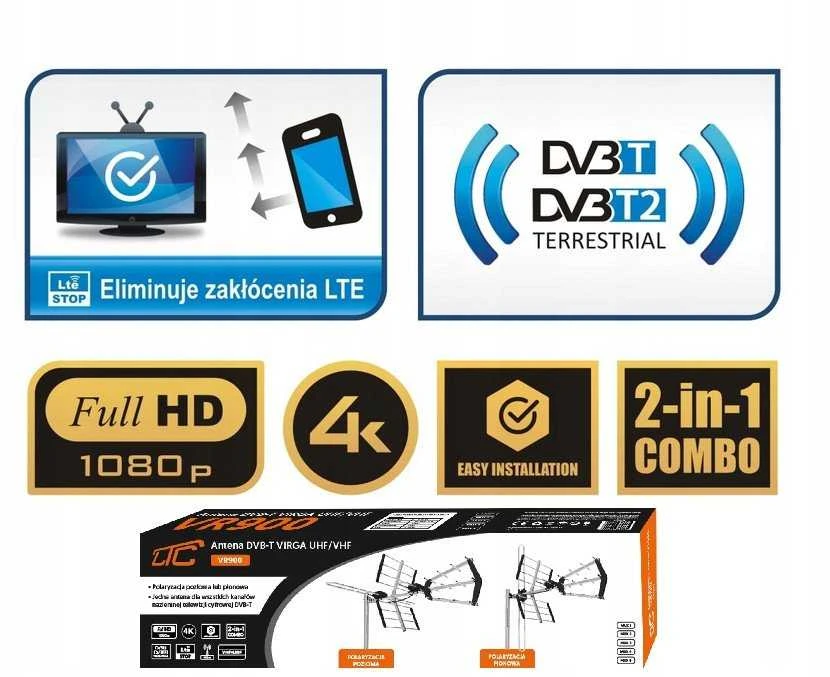 RTV antena LTC antena DVB-T VIRGA VR900 UHF/VHF
