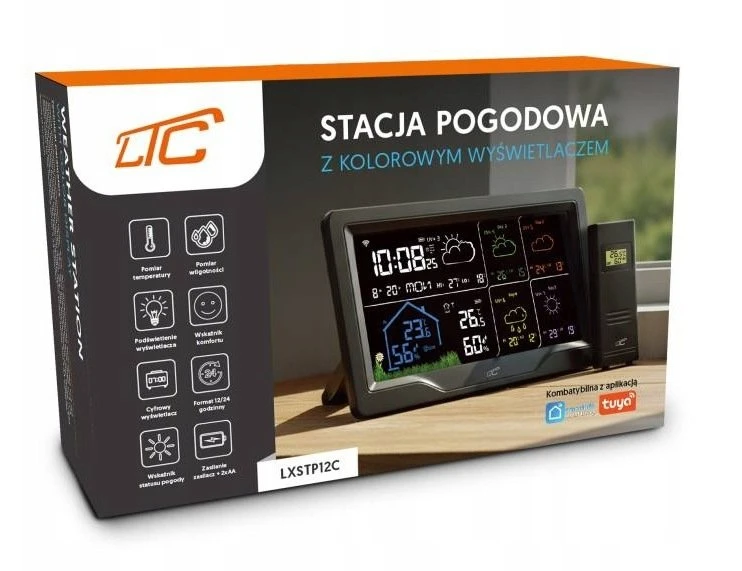 LTC išmanioji meteorologinė stotelė su spalvotu ekranu (LXSTP12C)