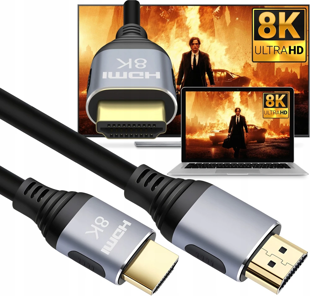 LTC HDMI-HDMI laidas (v2.1 | 8K | 5 m) juodas