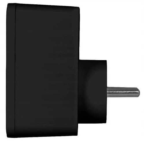 LTC Tinklo šakotuvas: 1 apvalus lizdas su įžeminimu + 2x USB + 2x USB-C, Juodas 2x2,4A