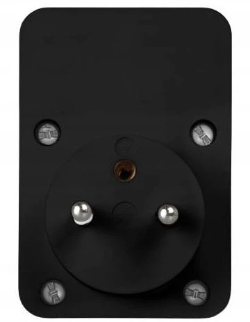 LTC Tinklo šakotuvas: 1 apvalus lizdas su įžeminimu + 2x USB + 2x USB-C, Juodas 2x2,4A