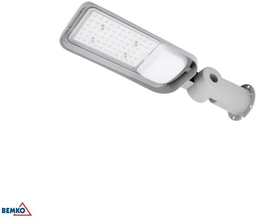 Bemko 70W LED gatvės šviestuvas JAZMIN, šviesiai pilkas, 4000K, IP65, 140°x70°
