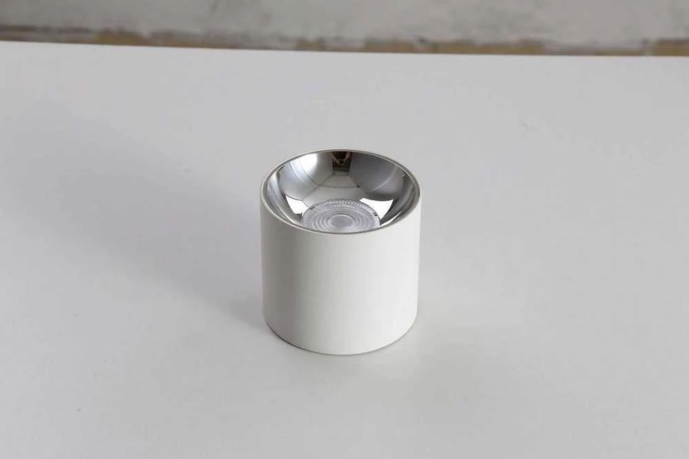 Lubinis šviestuvas Blaupunkt ROLLER DLW10, metalinis lubinis šviestuvas, LED įleidžiamas šviestuvas, 10 W, 4000 K, baltas vamzdelis