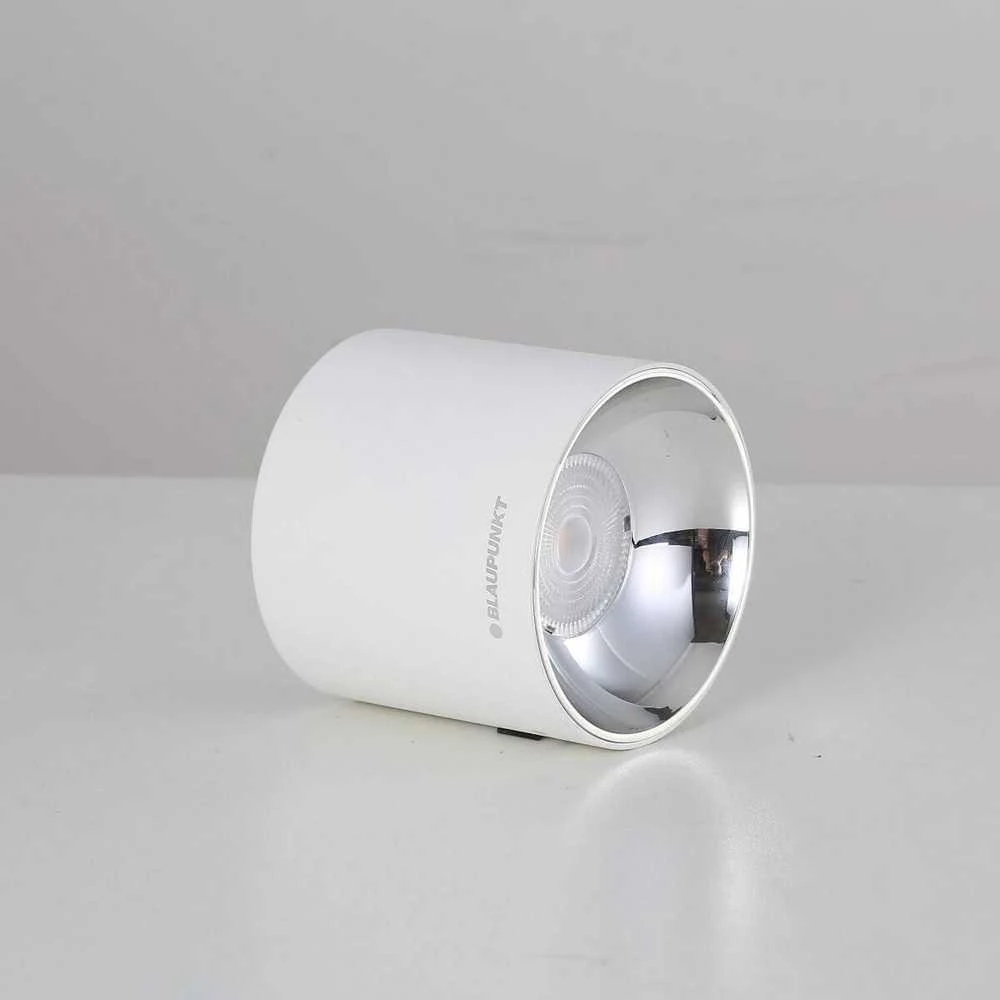 Lubinis šviestuvas Blaupunkt ROLLER DLW10, metalinis lubinis šviestuvas, LED įleidžiamas šviestuvas, 10 W, 4000 K, baltas vamzdelis