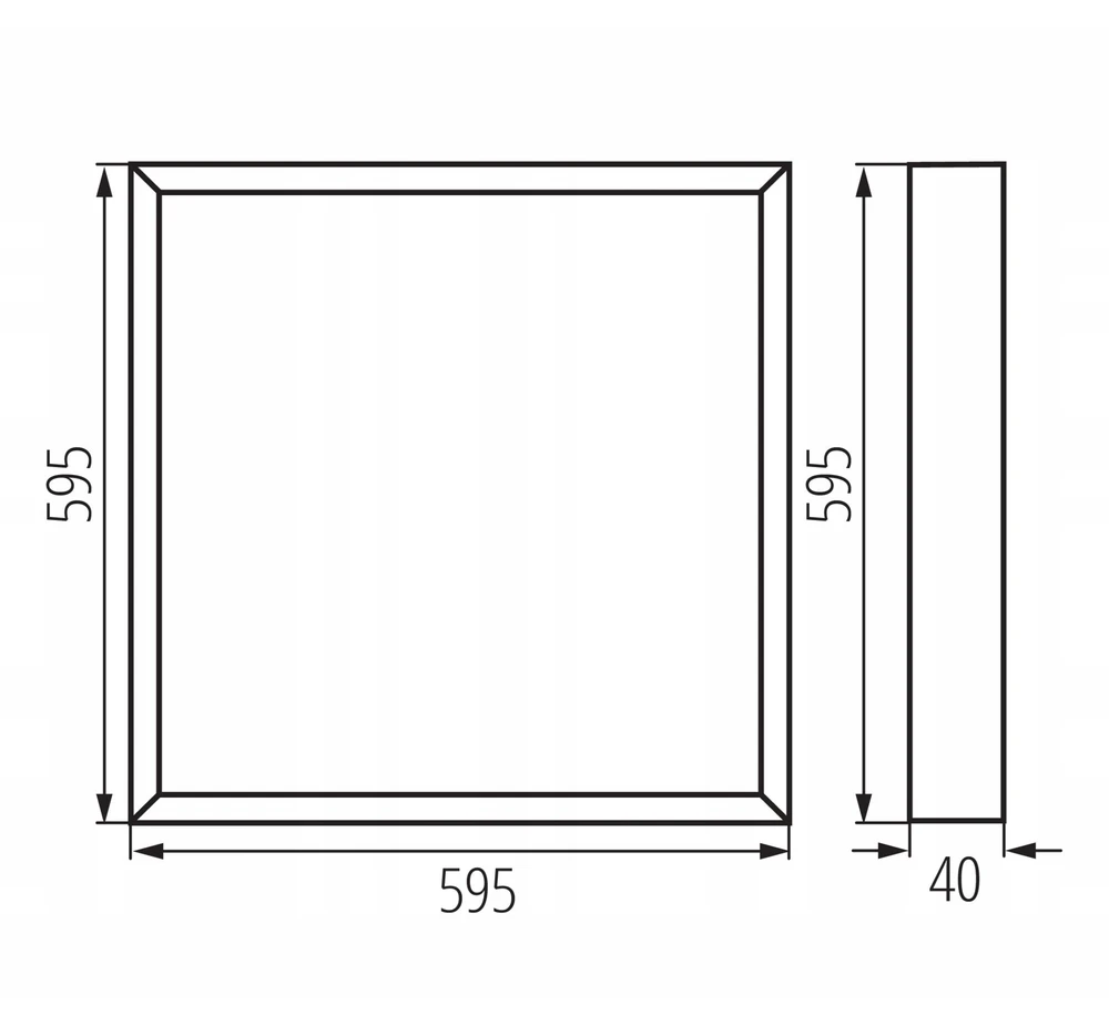Lubinis šviestuvas Lampa sufitowa Kanlux Panel LED natynkowy BLINGO AIO SRM40W 60 max 4900lm 3000/4000/6500K IP20 Ikl. Ra90 5 lat Gwar. balta 39230