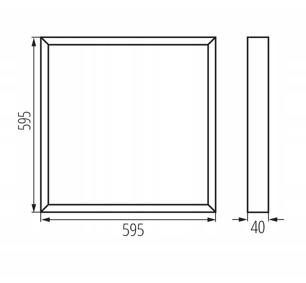 Lubinis šviestuvas Lampa sufitowa Kanlux Panel LED natynkowy BLINGO U 34W SR 60 NW 60x60 4080lm 4000K IP20 Ikl. UGR19 5 lat Gwar. balta 39172