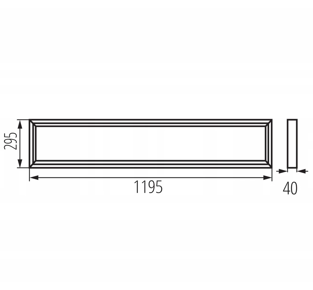 Lubinis šviestuvas Lampa sufitowa Kanlux Panel LED natynkowy BLINGO U 34W SR 120NW 120x30 4080lm 4000K IP20 Ikl. UGR19 5 lat Gwar. balta 39173