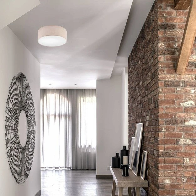 Lubinis šviestuvas Lamkur Lamkur Chester 48048 lubinis šviestuvas apskritimas 2x60W E27 smėlio spalvos/balta