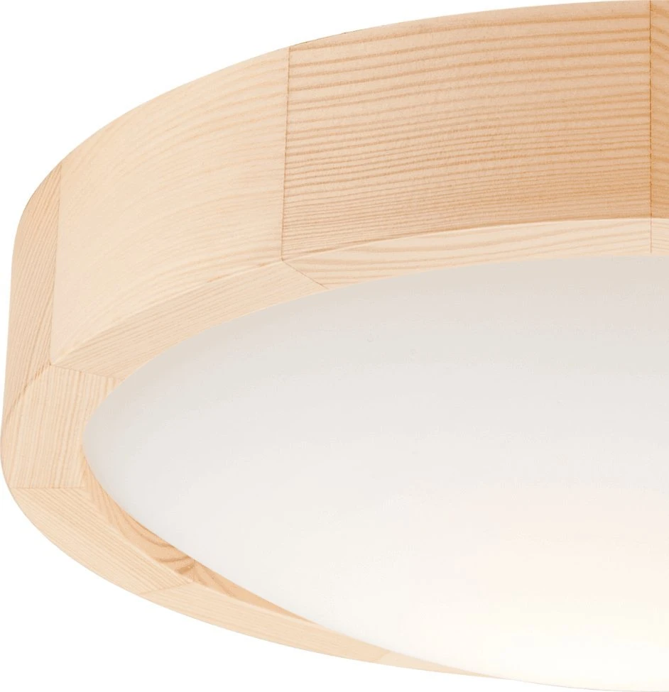 Lubinis šviestuvas Lamkur Plafonas medinis pušinis LED 1 taško išgaubtas 27cm