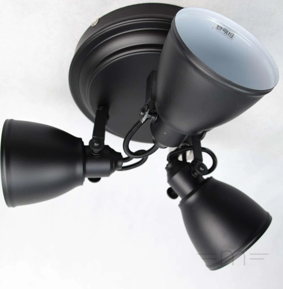Lubinis šviestuvas Lampa sufitowa Markslojd Plafon lampa sufitowa spot Markslojd Fjallbacka 3x40W E14 juoda 105815