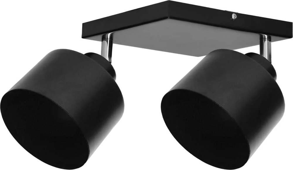 Pakabinamas šviestuvas Orno LISA sieninis ir lubinis šviestuvas, maks. galia 2x60W, E27, juodas, kvadratinis pagrindas