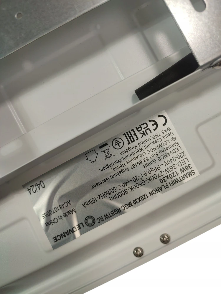 Osram 36W LED panelė SMART+ WIFI, balta, 2700/6500K/RGB, dimeriuojama, su baterija, 120x30cm