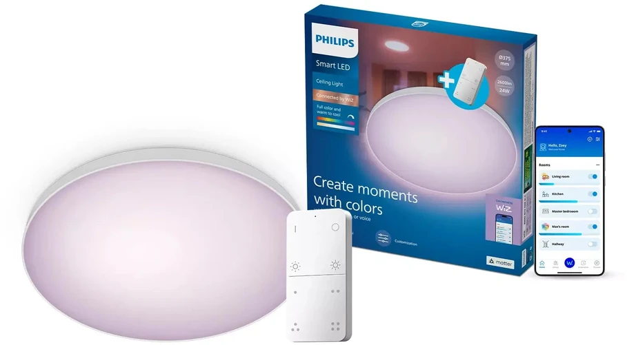Lubinis šviestuvas Philips Ceiling Light 24W.2400LM.2700-6500K.remote control