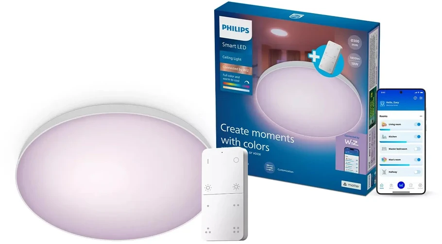 Lubinis šviestuvas Philips ceiling light 18W. 1800LM. 2700-6500K. with control