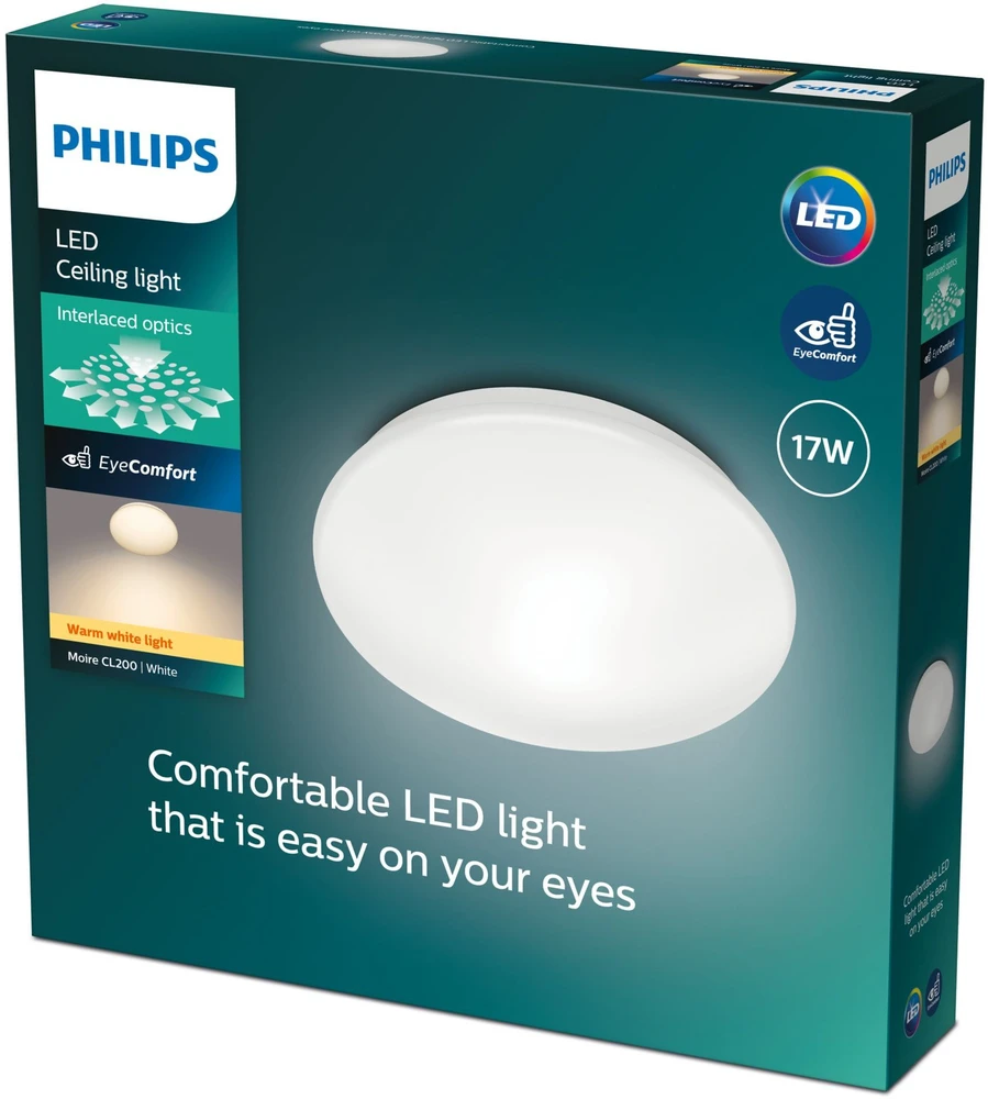 Lubinis šviestuvas „Plafoniera LED Philips CL200“, 17 W, 1700 lm, šviesa (2700 K), IP20, 32 cm