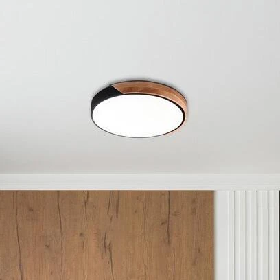 Rabalux apvalus lubinis šviestuvas MAPLE 3528 LED lubinis šviestuvas 24W 4000K svetainei, medinis