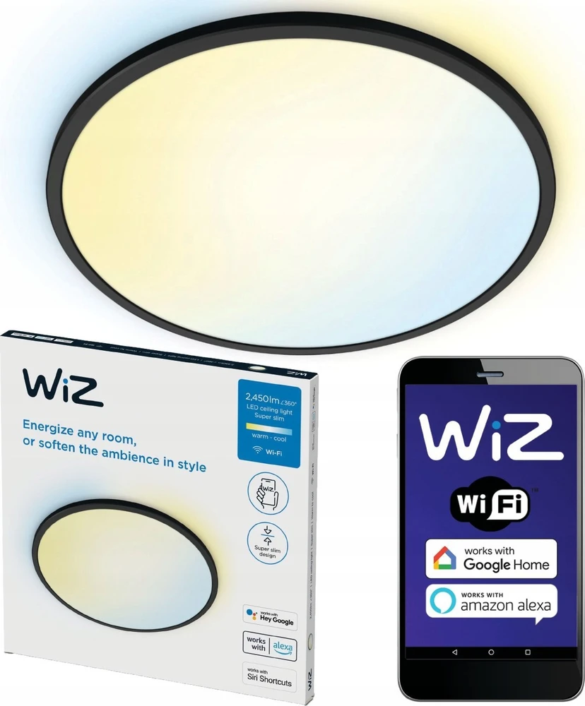 Lubinis šviestuvas Wiz ŠVIES TVIRT WIFI 22W 2450LM 43CM TW B