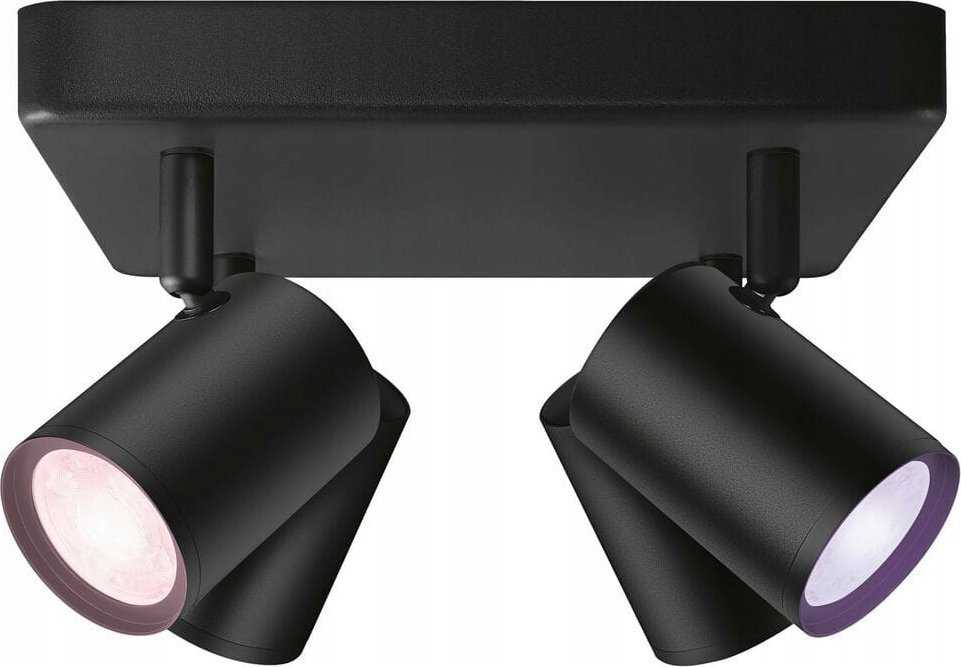 Lampa sufitowa Signify WiZ IMAGEO 4erSpots Deckenleu quadrat Tunable Baltas&Color Schw