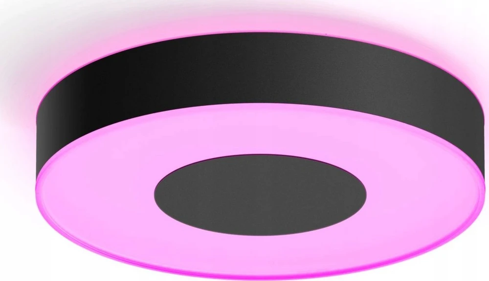 Philips Hue Baltas & Color Ambiance Xamento lubinis šviestuvas apvalus juodas • M