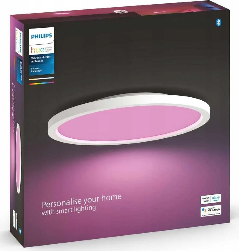 Lubinis šviestuvas Lampa sufitowa Signify Philips Hue Baltas & Col. Amb. Panel apvalus Surimu Baltas