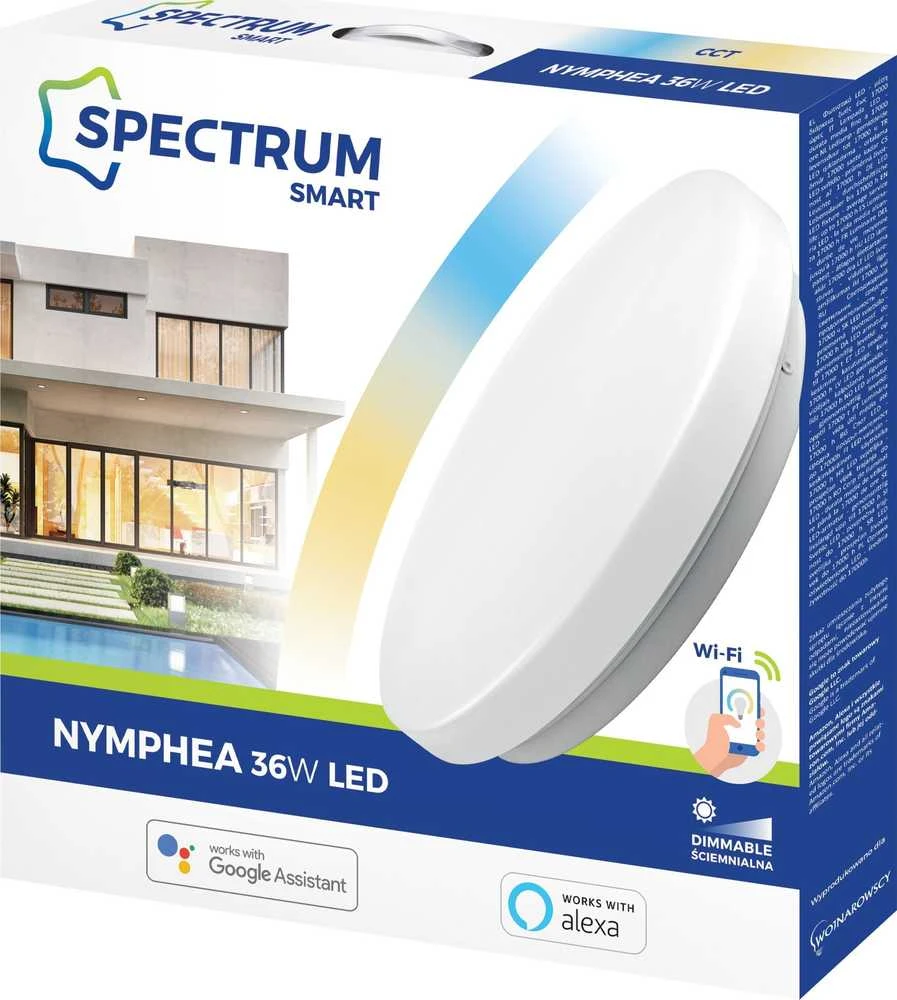 Lubinis šviestuvas Spectrum Išmanusis tvirtin LED šviestuvas, SMARTWIFI, 36W, CCT+DIM