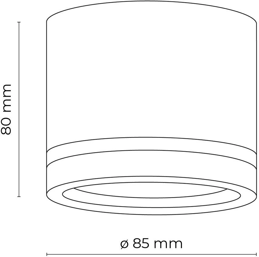 TK Lighting lubinis šviestuvas JET Juodas 4351 TK Lighting paviršinio montavimo prožektorius